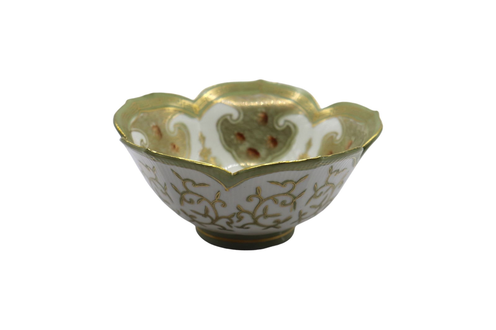 Andrea by Sadek Celadon Lotus Serving Bowl #8158 (1 of 5)