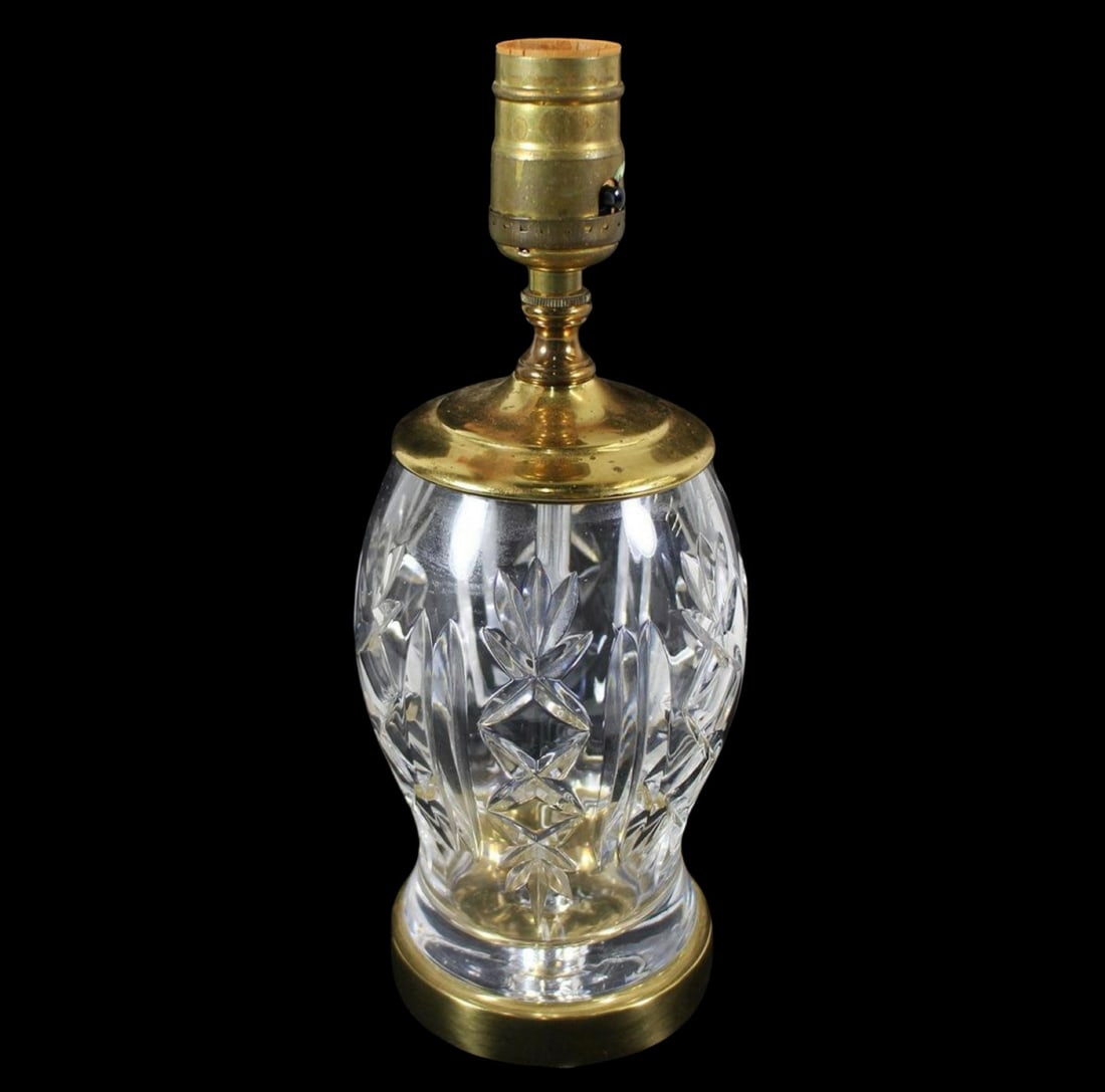 Vintage Waterford Crystal Cut Glass Table Lamp - No Shade (1 of 3)