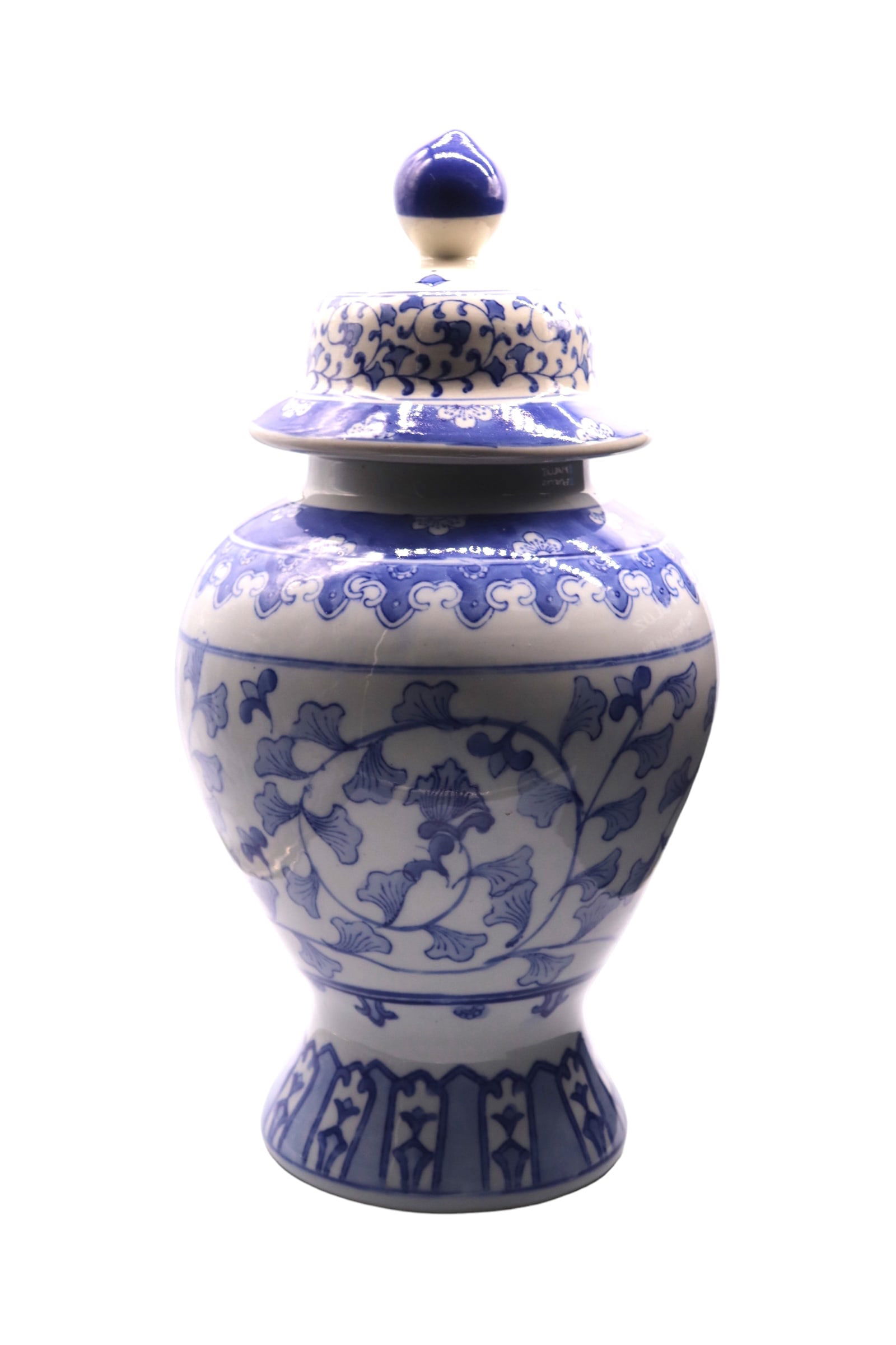 Large Vintage Chinoiserie Blue & White Ginger Jar (1 of 5)