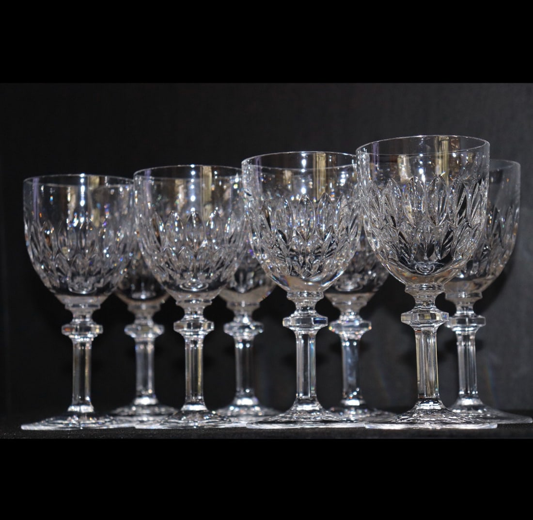 Gorham “Althea” Wine Glasses - Set of 8: RARE Set of 8 1980’s Gorham “Althea” Wine Glasses. These glasses are often found alone but we were lucky enough to find a set of 8! They are in pristine condition and have no chips, scratche