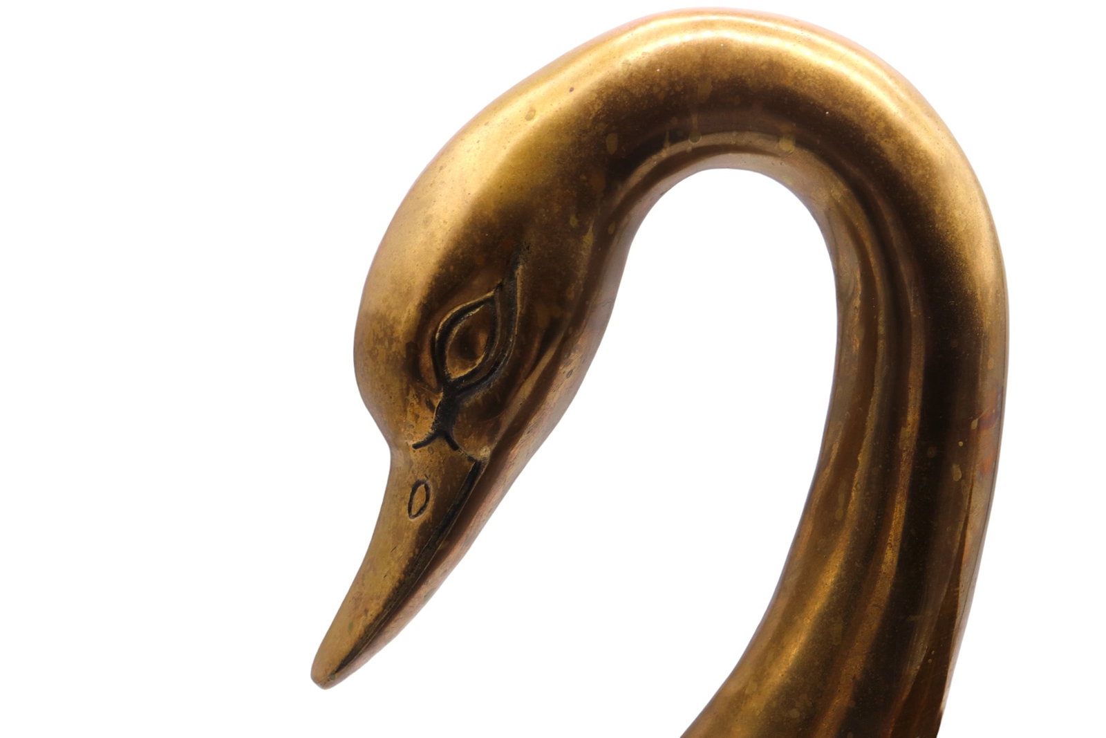 Vintage Extra Large Solid Brass Swan Planter (1 of 4)