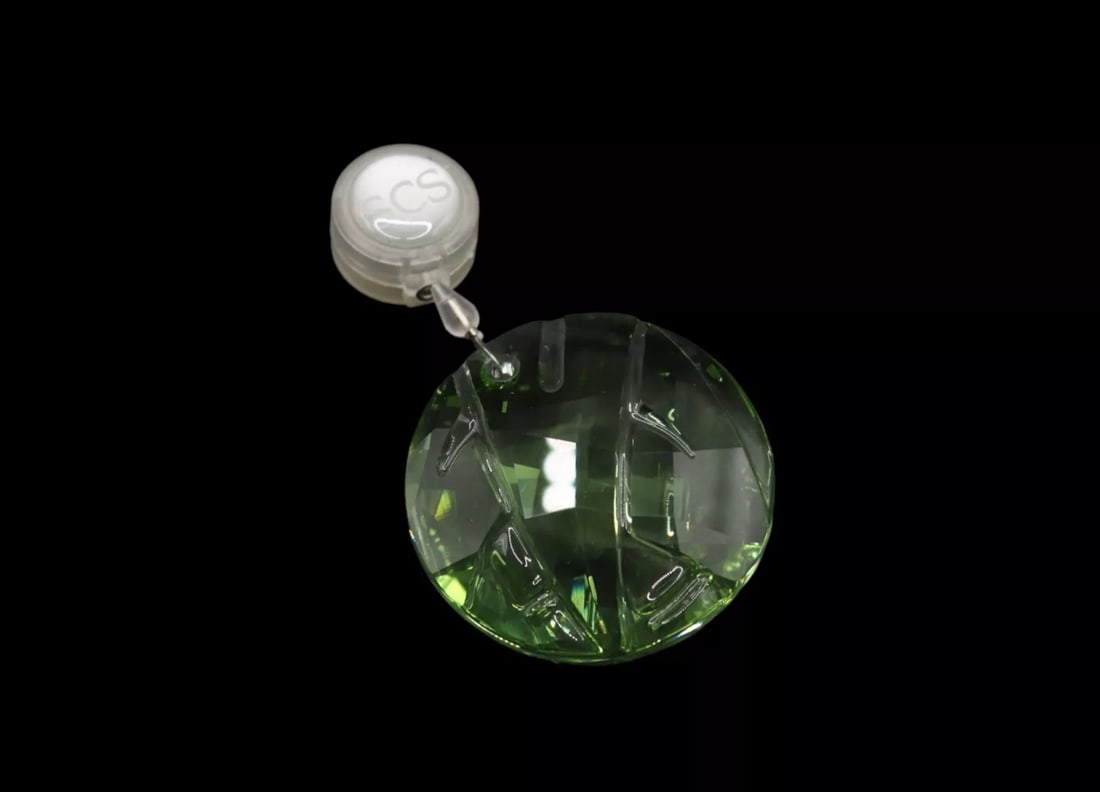 Swarovski “SCS Member Renewal Gifts” - Green Suncatcher w/ Original Box & COA: Swarovski Crystal green bamboo suncatcher window ornament in the SCS Member Renewal Gifts collection pattern released in 2008. Cute and timeless this piece is perfect as a gift or to add to a collecti