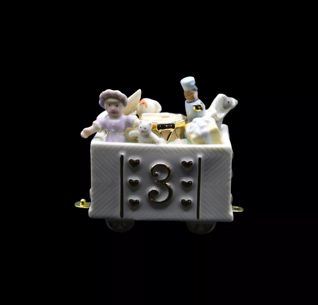 Lenox Porcelain “Terrific Three” Birthday Car Figurine with Box and COA (1 of 2)