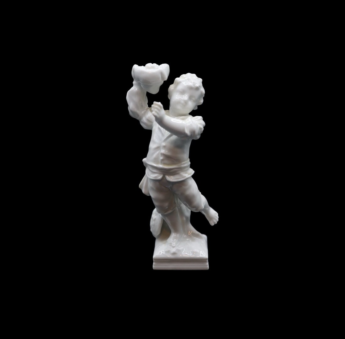KPM Berlin Meyer “Zodiacs Series” Boy Porcelain Figurine - May / Gemini: KPM Berlin Meyer Blanc de Chine porcelain figurine from the Zodiac series featuring the month of May which is Gemini and is the fifth in the series. The piece is in excellent vintage condition with no