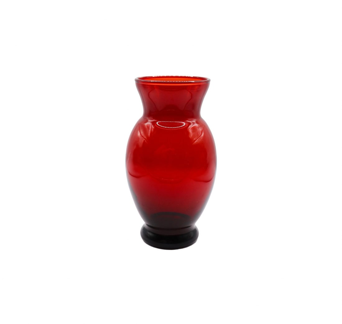 Anchor Hocking “Royal Ruby” 6” Inch Flared Vase (1 of 2)