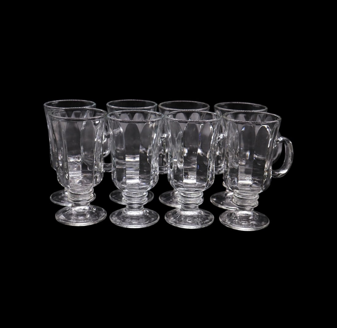 (8) Libbey Glass Co. “Milan” Irish Coffee Mugs (1 of 3)