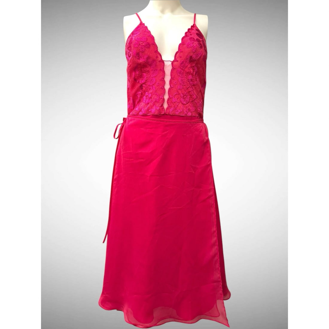Vintage Pre-Owned Women’s Marvel by La Perla Fuschia Slip Dress - Size 42 (1 of 3)