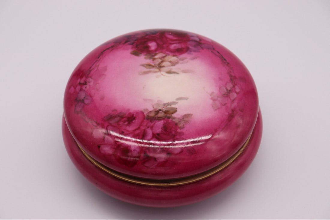 La Porcelaine Limousine Limoges Vanity Powder Jar (1 of 3)