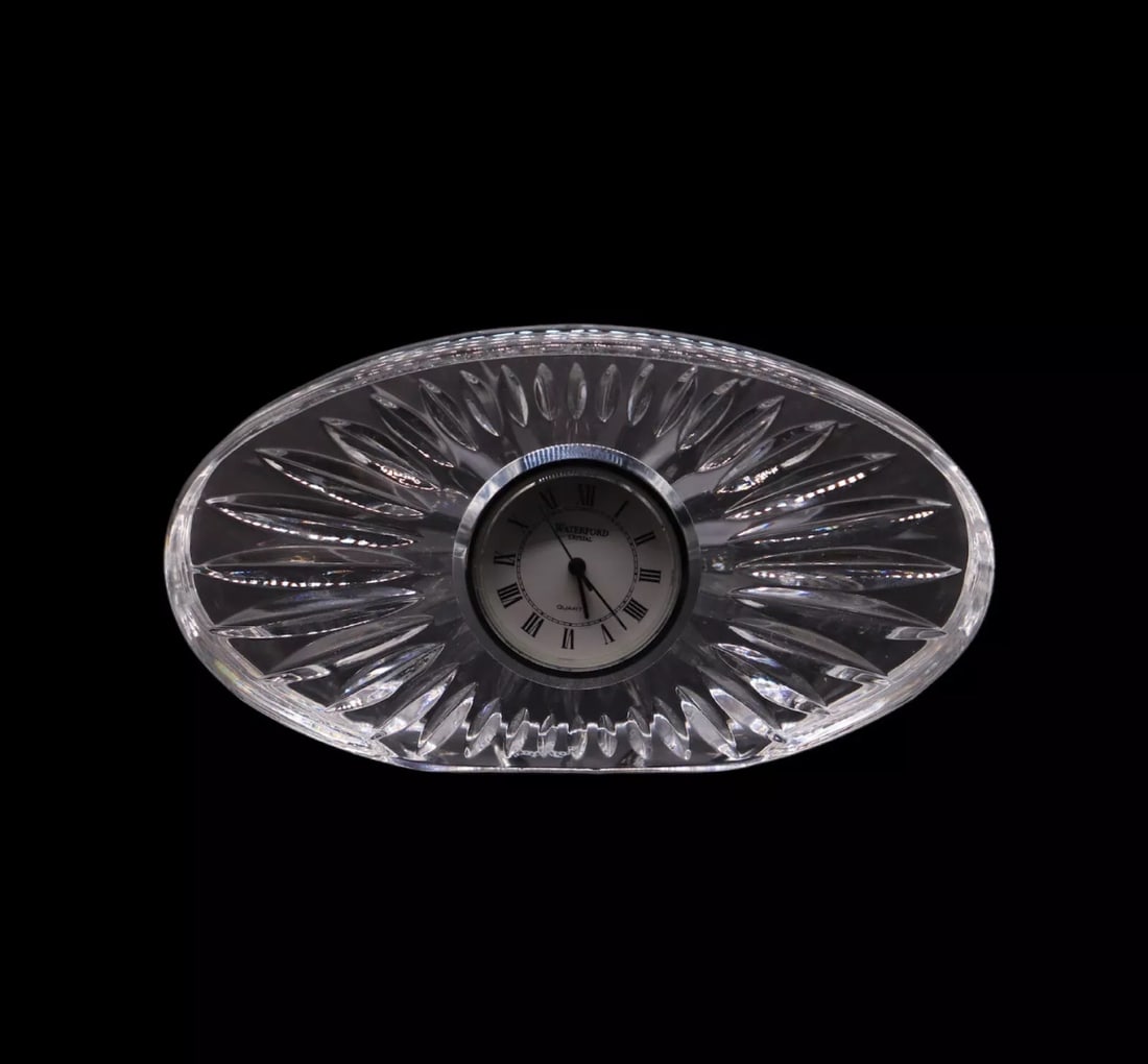 Waterford Crystal Small Oval Quartz Desk Clock (1 of 3)
