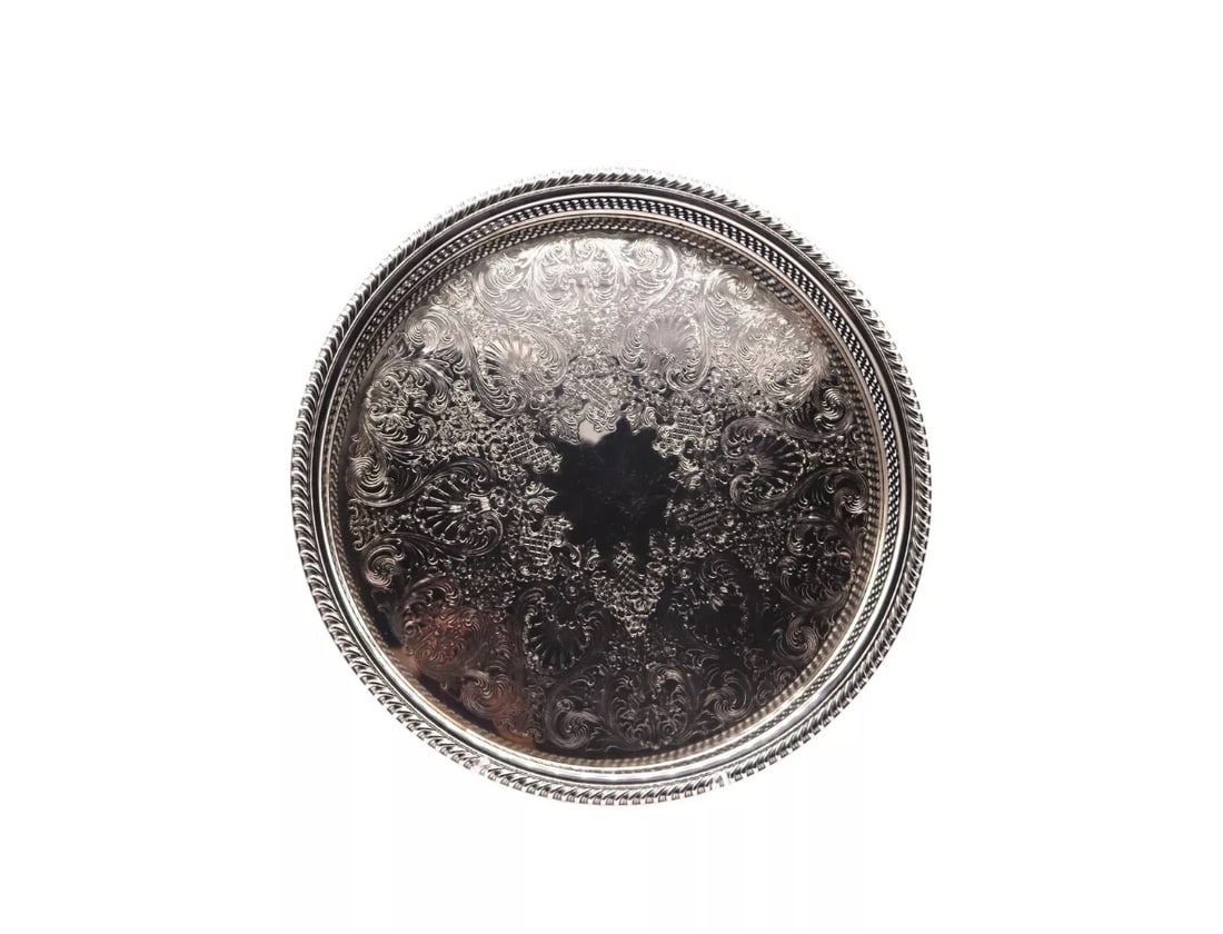WM Rogers Silverplate Gallery Tray / Serving Tray (1 of 3)