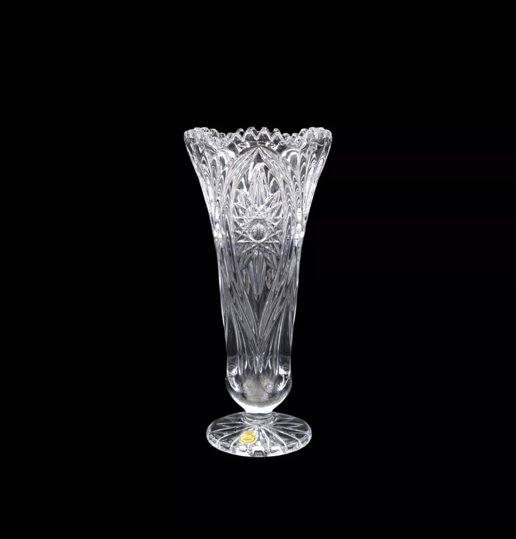 Nachtmann “Florenz” Lead Crystal 8” Footed Flower Vase (1 of 3)