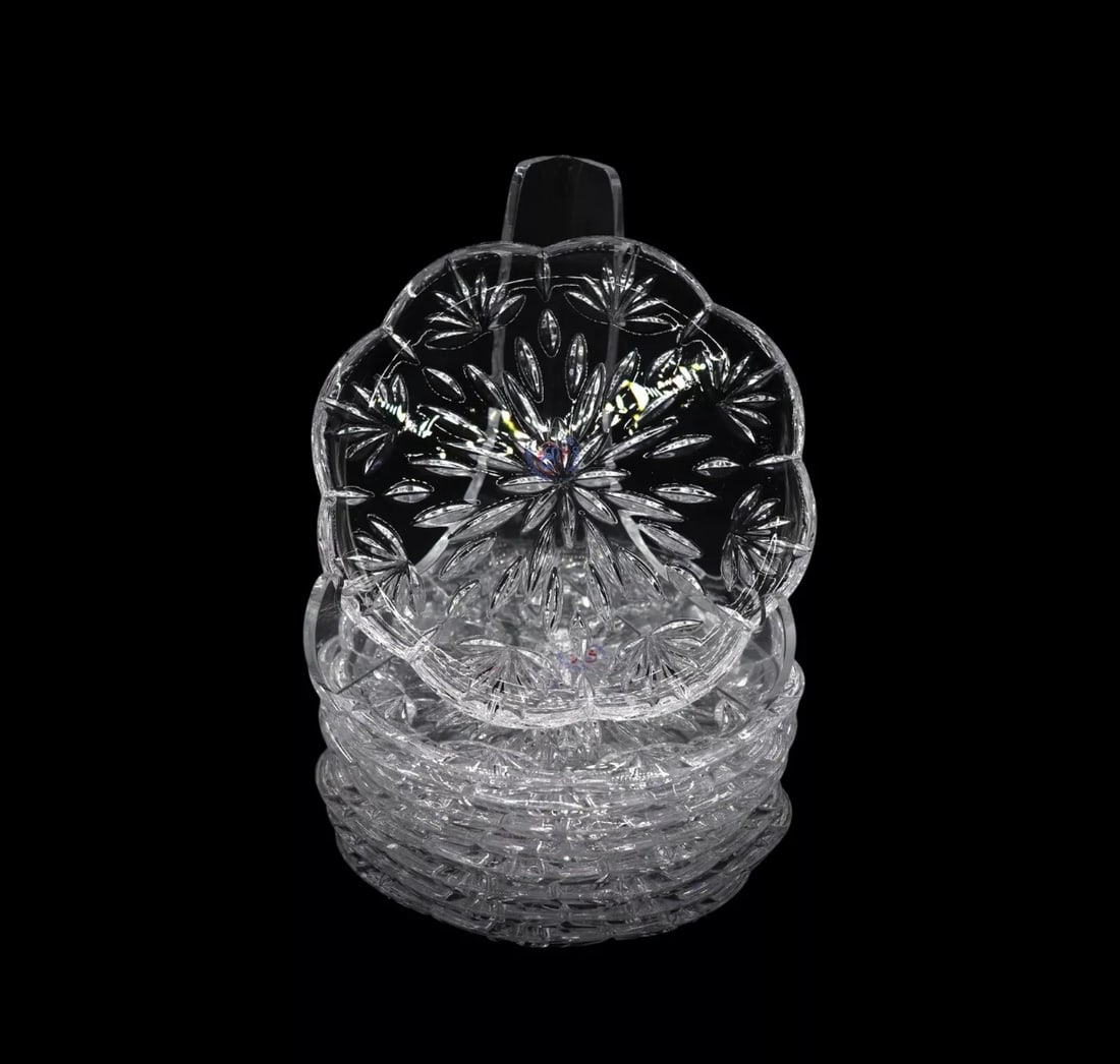 (9) Vintage St. George Lead Crystal Decorative Dishes (1 of 4)