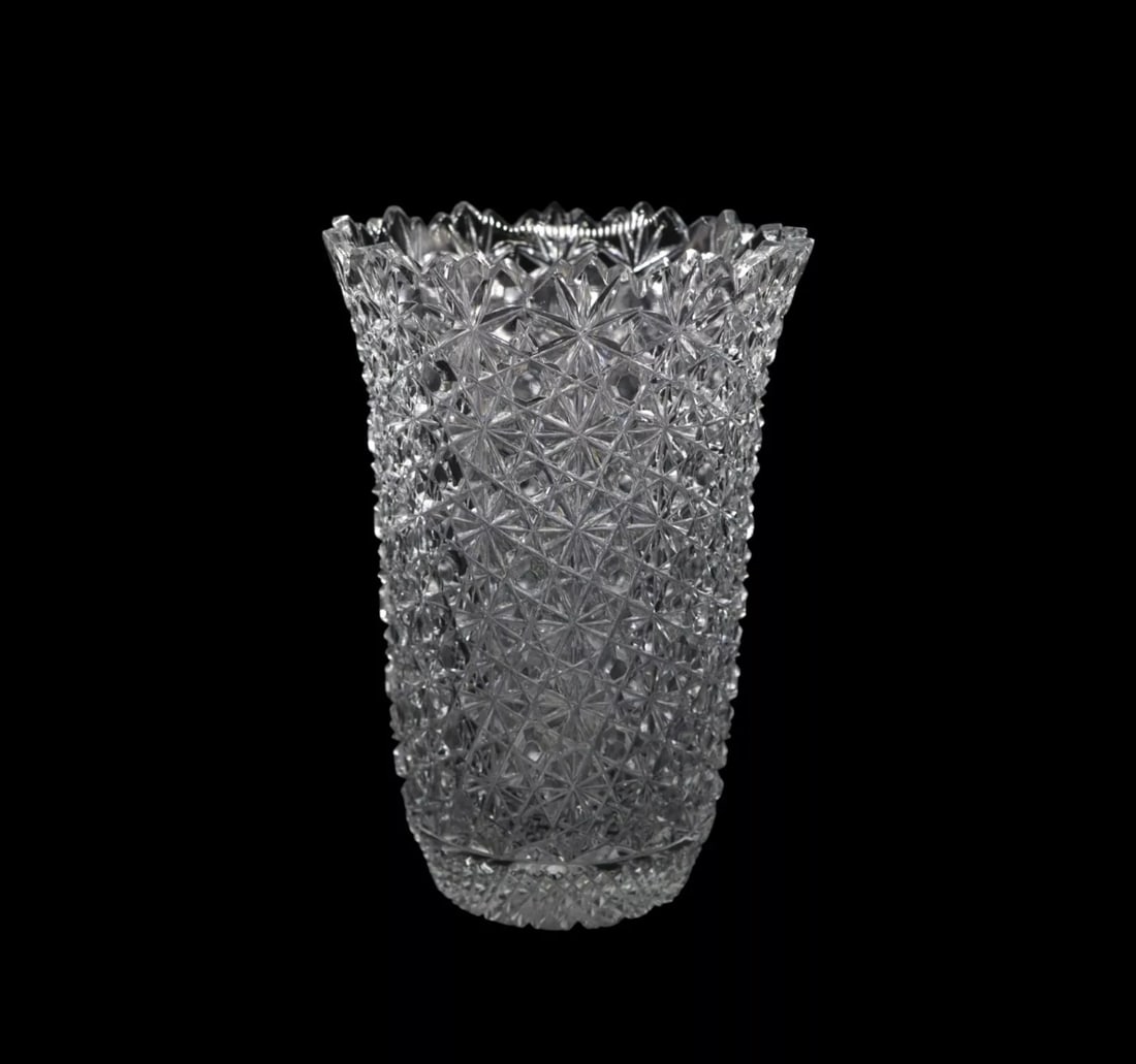 Vintage Turkish Cut Crystal Large Vase (1 of 3)