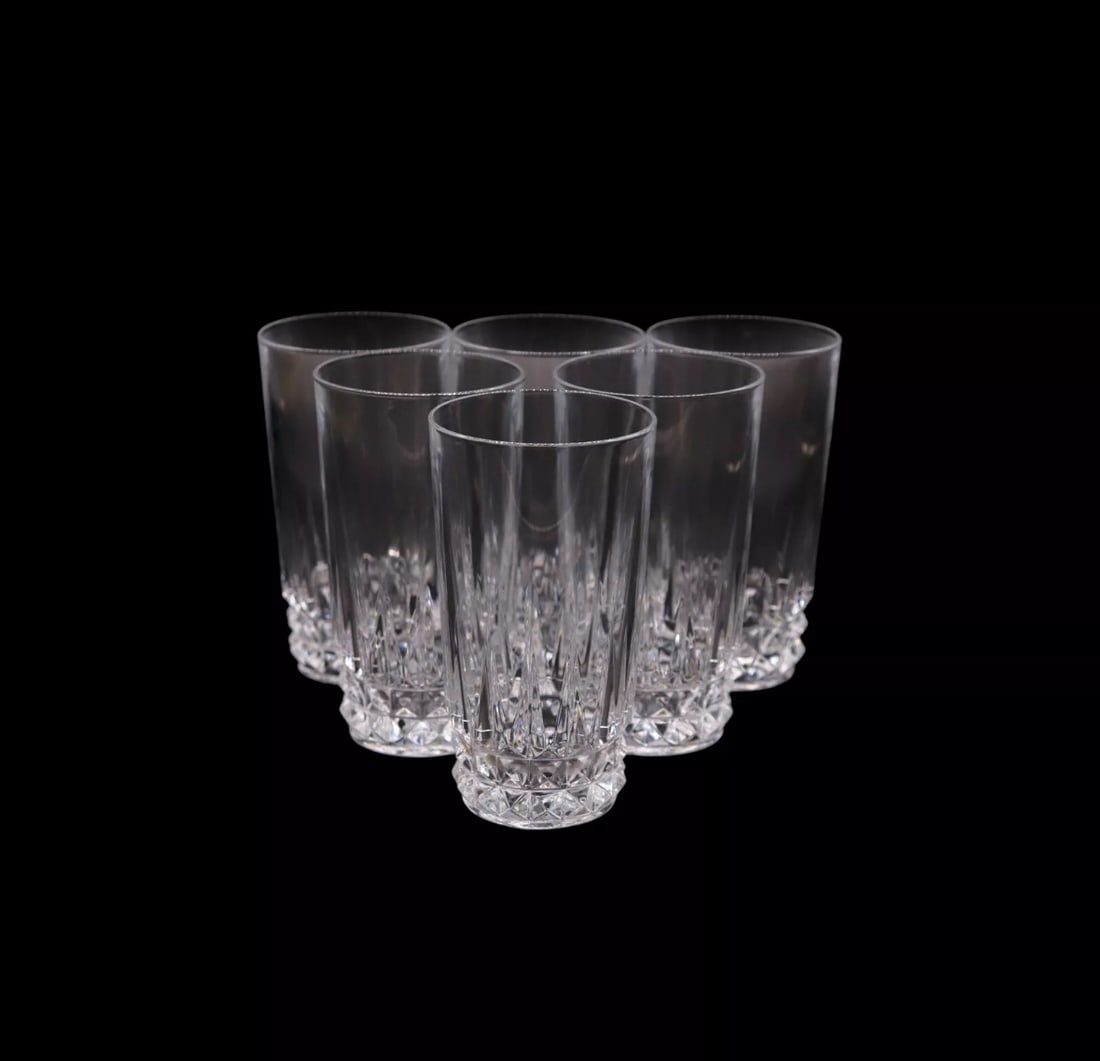 (6) Cristal D’Arques-Durand “Tuilleries Villandry” Highball Glasses (1 of 2)