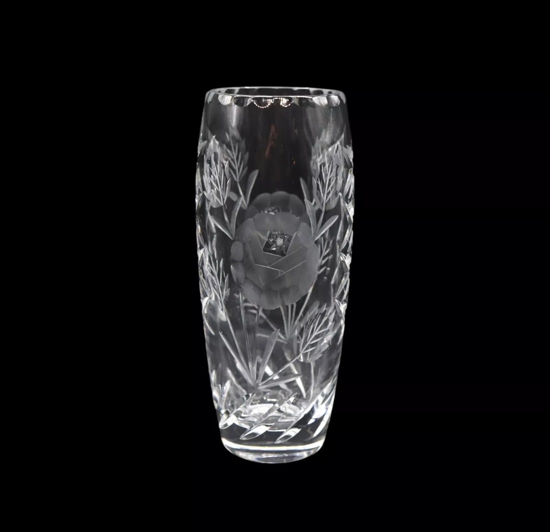 American Cut “Vega” Cut Glass Flower Vase (1 of 3)