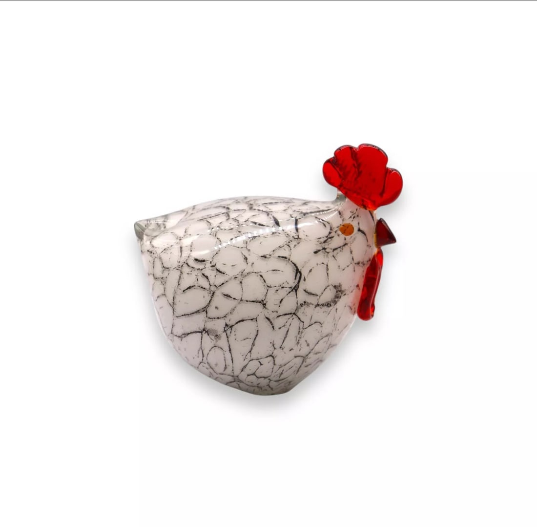 Vintage Murano Style Hand Blown Glass Rooster Figurine (1 of 3)