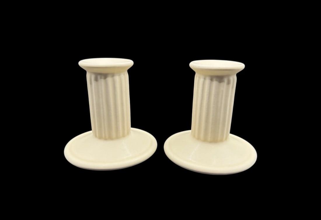 Dansk Rondure Set Of 2 Beige Candlesticks Made In Portugal: The Dansk Rondure Set of 2 Beige Candlesticks is a stylish and elegant addition to any home decor. Made in Portugal in the 1990s, these candlesticks feature a sleek and modern design that is perfect f