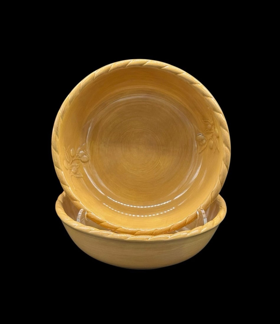 Signature Napa Serveware Gold 8” Ceramic Bowls Set Of 2: The Signature Napa Serveware Gold 8" Ceramic Bowl Set of 2 is a luxurious and elegant addition to any dining table. Made from high-quality ceramic, these bowls are perfect for serving salads, side dis