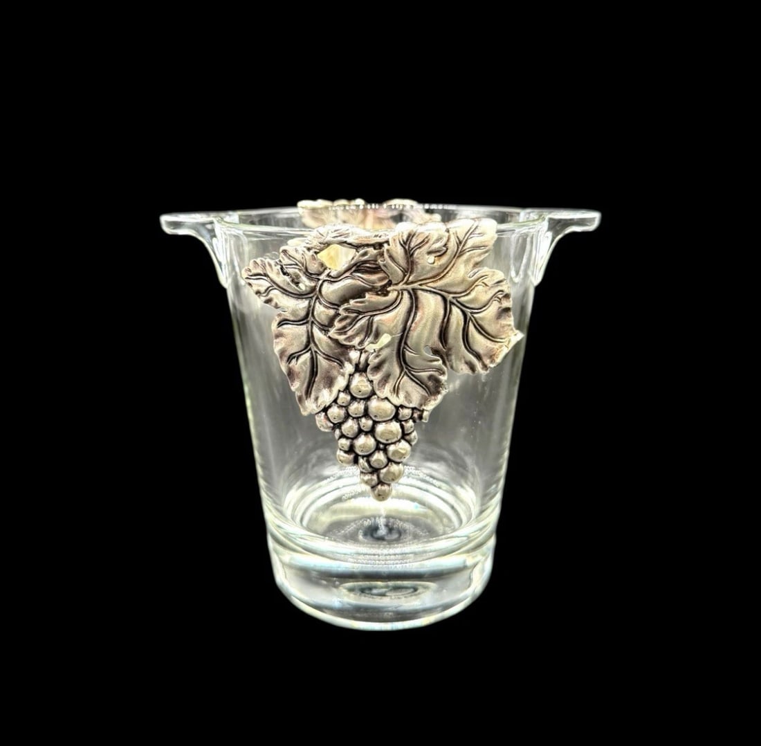 Arthur Court Designs Vintage Ice Champagne Glass Bucket Silver Metal Grapevine (1 of 2)