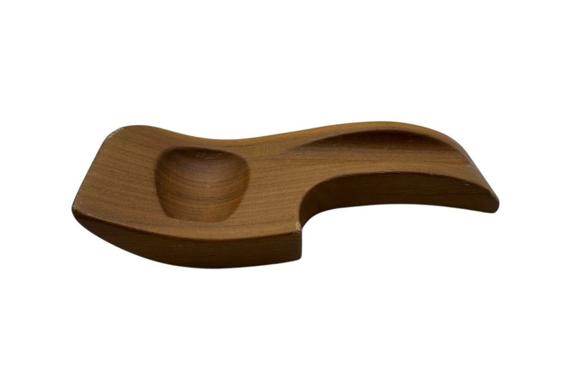 Vintage Made In Italy Hand Carved Wood Pipe Holder / Pipe Stand (1 of 3)