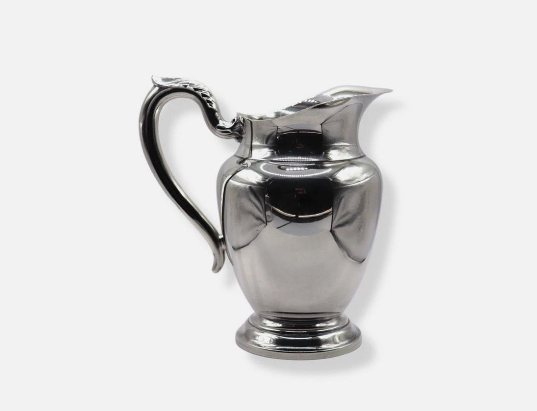 Vintage WM. A. Rogers Silverplate Water Pitcher w/ Ice Catch (1 of 2)