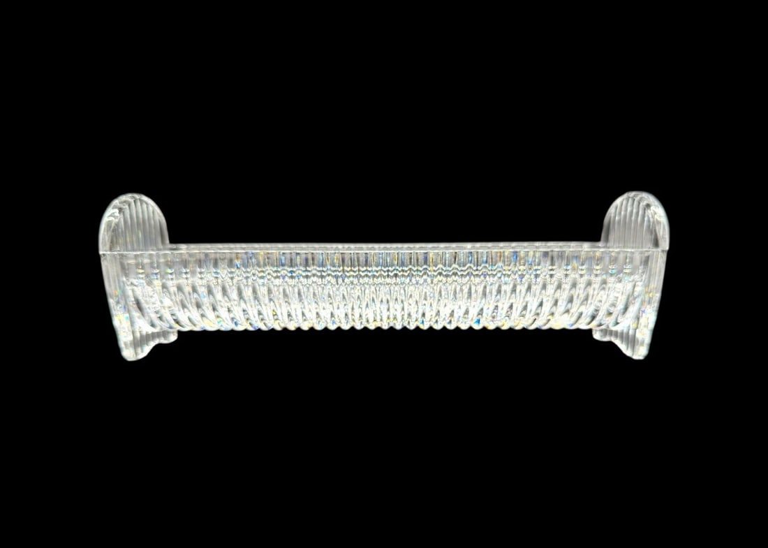 Harmony by Godinger - Vintage Lead Crystal Cracker Tray Party Entertaining: The Harmony by Godinger Vintage Lead Crystal Cracker Tray is a rectangular tray made of crystal in the color clear. With a vintage design from the Century product line, this tray is perfect for entert