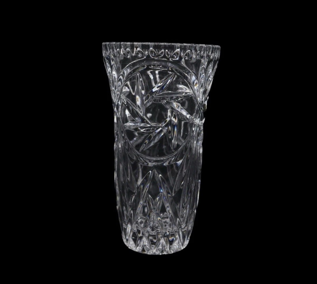Vintage Czech Bohemian Lead Crystal Flower Vase (1 of 2)
