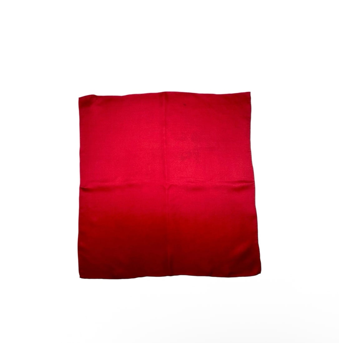 Saks Fifth Avenue Men’s Red Solid 100% Silk Pocket Square (1 of 3)