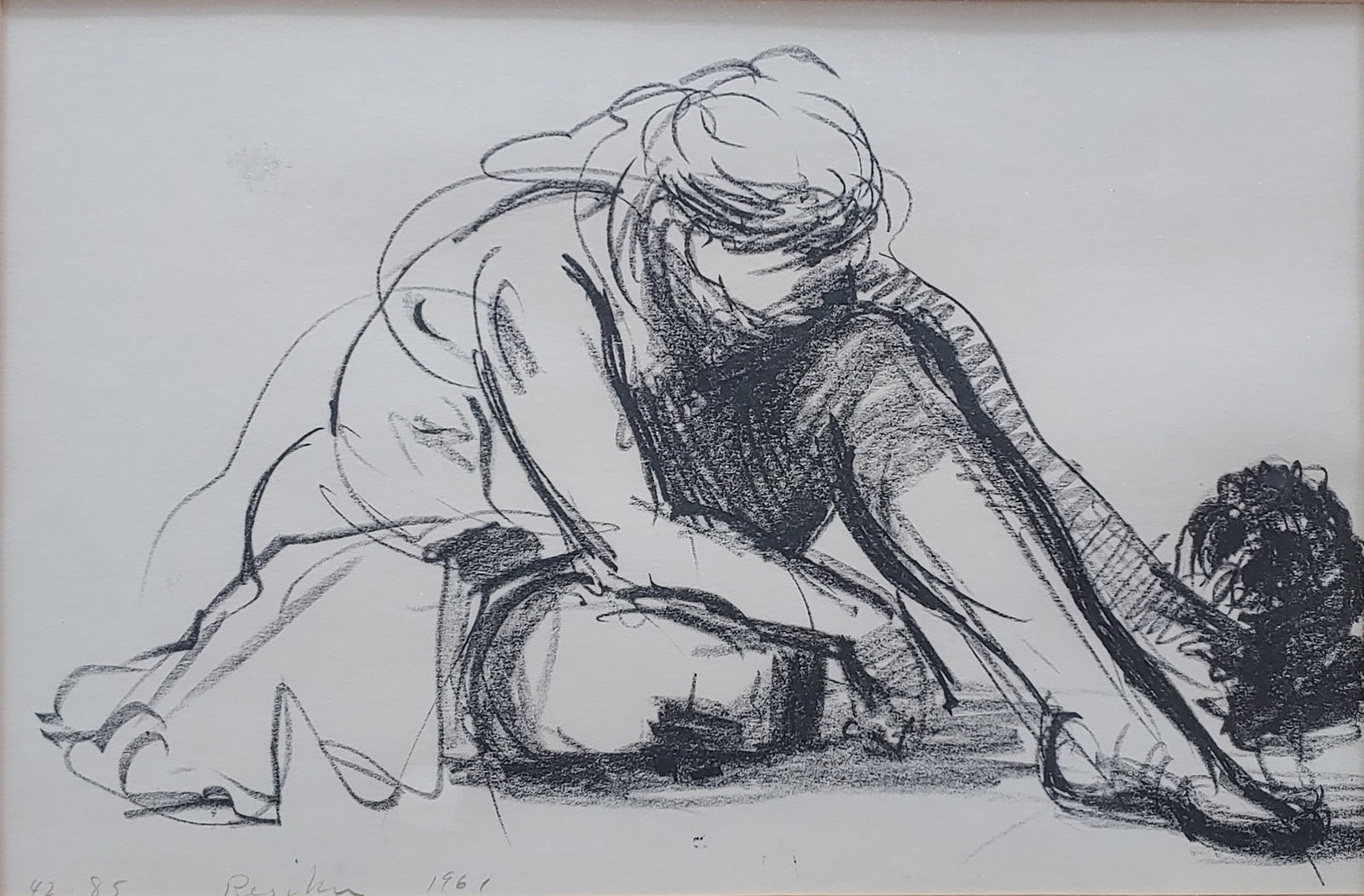 Paul Resika: Seated Girl With Dog (1 of 4)