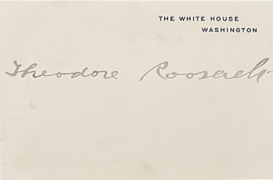 Roosevelt Signed White House Card (1 of 2)