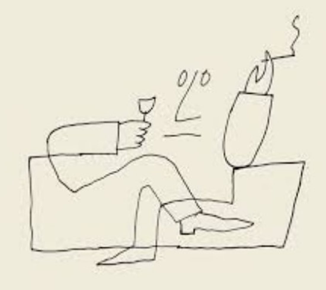 Fine Content Letter by Famous New Yorker Artist, Saul Steinberg (1 of 2)