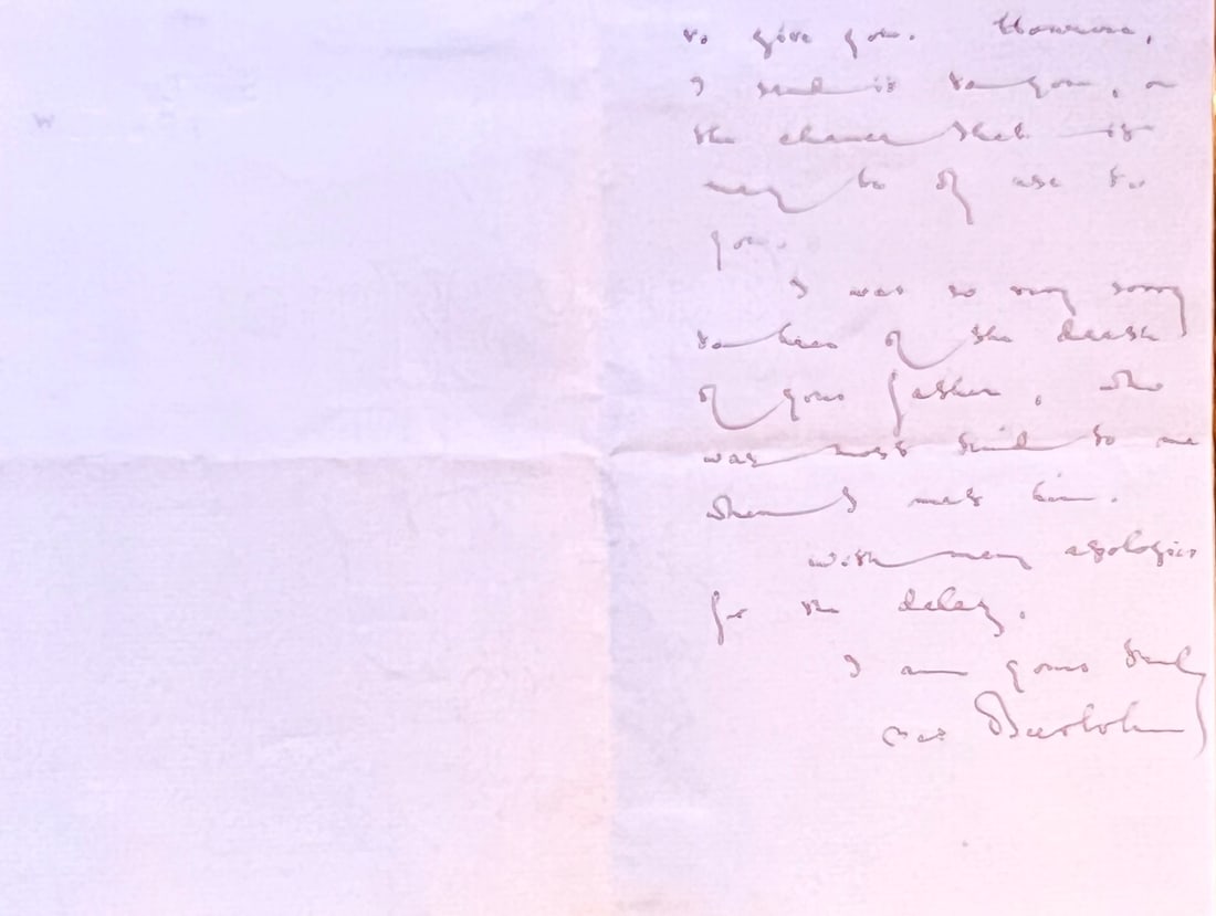 Charming ALS by Caricaturist Max Beerbohm: BEERBOHM, MAX. (1872-1956). English essayist and caricaturist. ALS. (“Max Beerbohm”). 2pp. On the first and third page of a single, folded 8vo sheet. London, June 25, 1901. On Savile Club stat