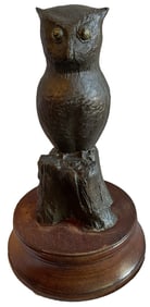 <b>Antique Carved Owl Sculpture</b> 