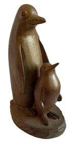 <b>Vintage Wood Carved Penguins</b> 