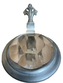 German Lidded Glass Beer Stein
