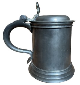 Pewter Flat Lid Tankard