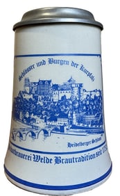 Vintage Welde-Bru Stoneware Beer Stein