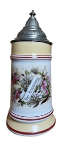 Vintage German Floral Beer Stein