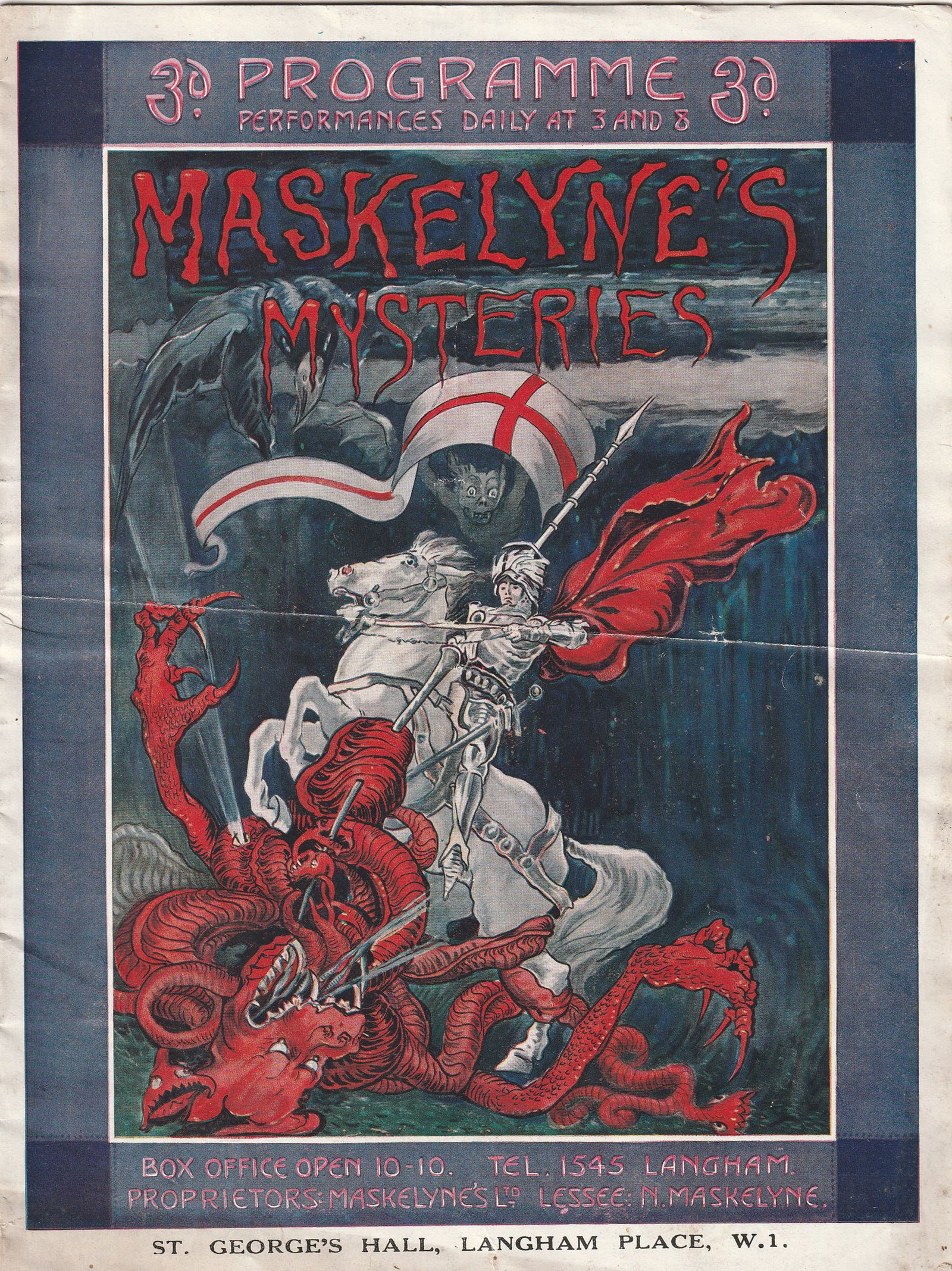 Maskelyne's Mysteries Magic Program (1 of 1)