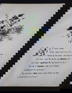 Primrose, Eglantine & Hare-Bell by JE Giraud 1845: This original hand-coloured floral print of Primrose, Eglantine & Hare-Bell is from The Flowers of Shakespeare by Jane Elizabeth Giraud, Published privately, Faversham, 1845. This print is