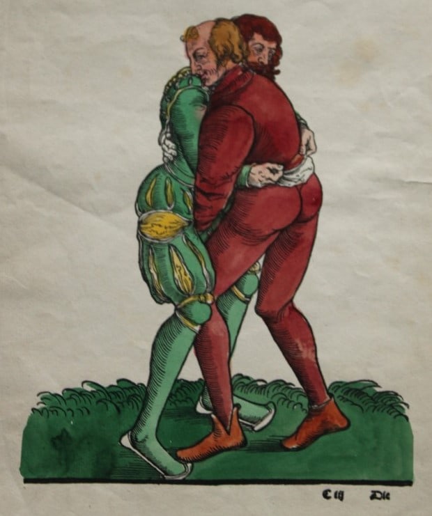 The Art of Wrestling by Lucas Cranach 1539 (1 of 4)