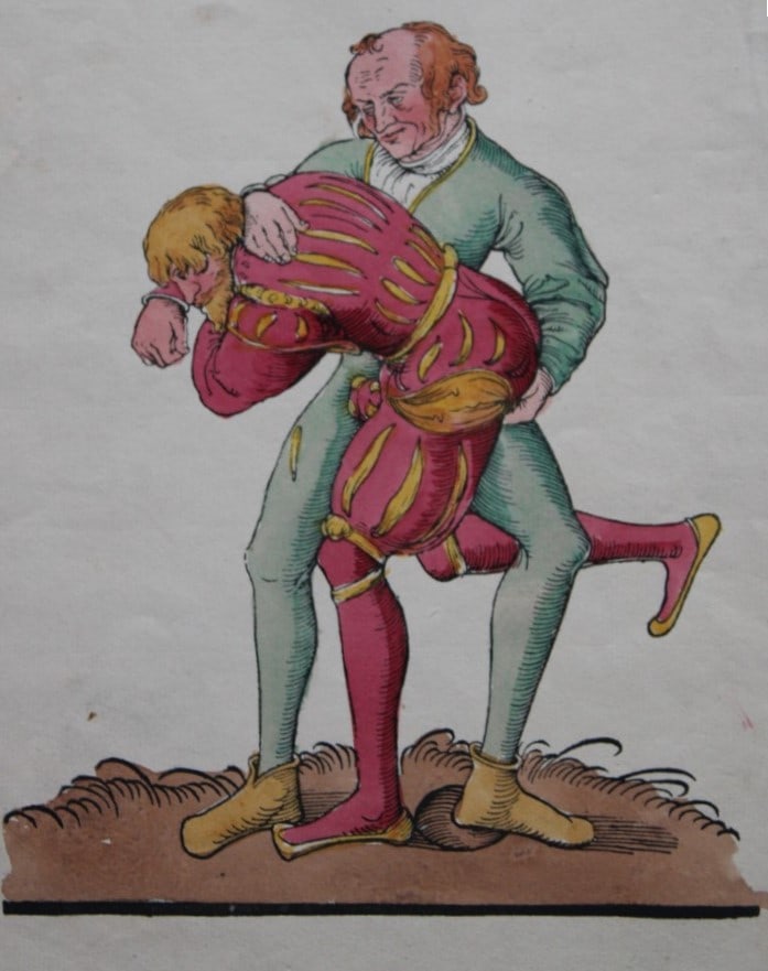 The Art of Wrestling by Lucas Cranach 1539 (1 of 4)