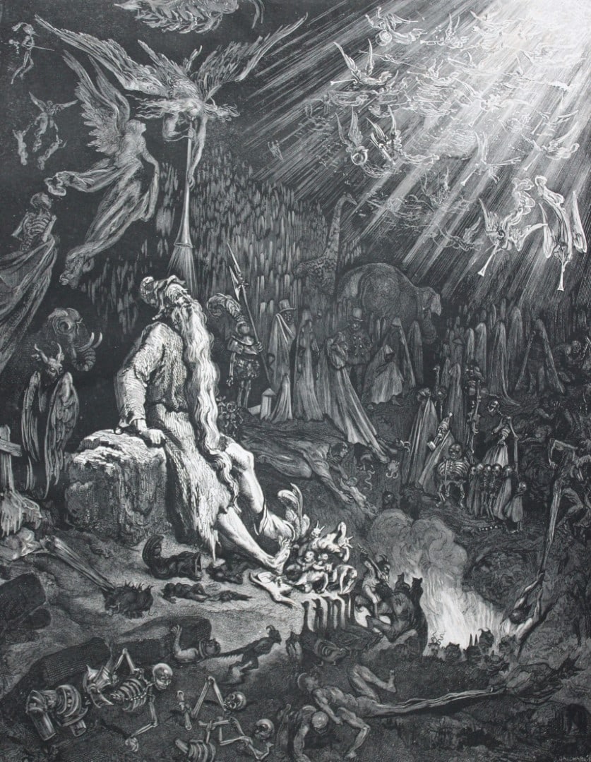 Original wood engraving by Gustave Dore 1857 (1 of 2)