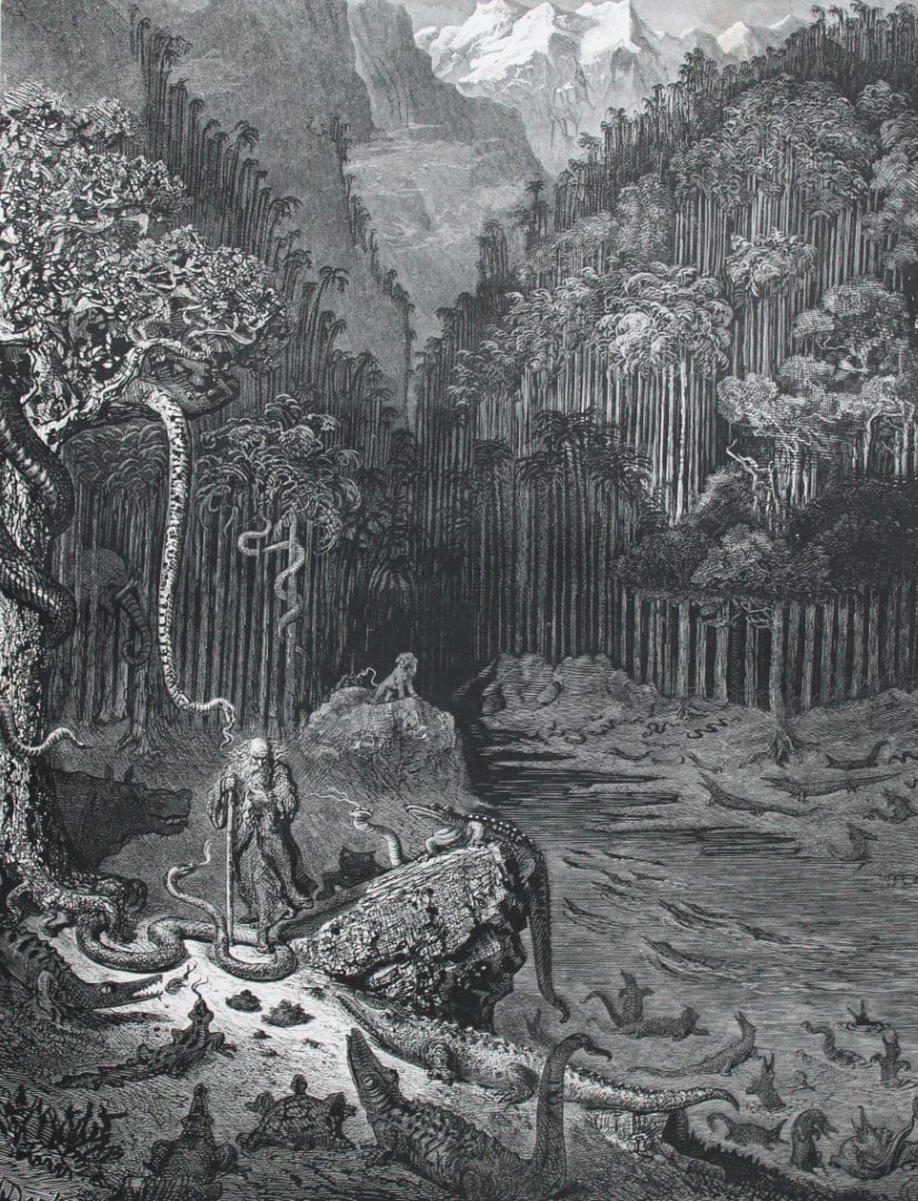 Original wood engraving by Gustave Dore 1857 (1 of 2)