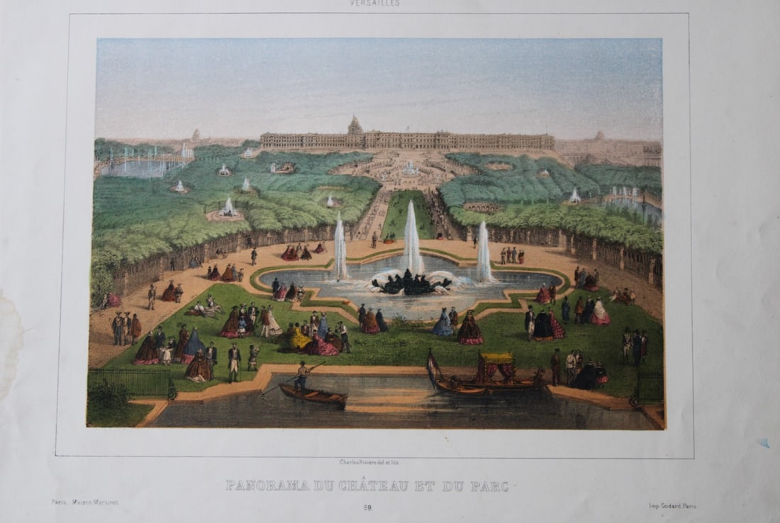 Panorama of Versailles by Charles Rivière 1855 (1 of 2)