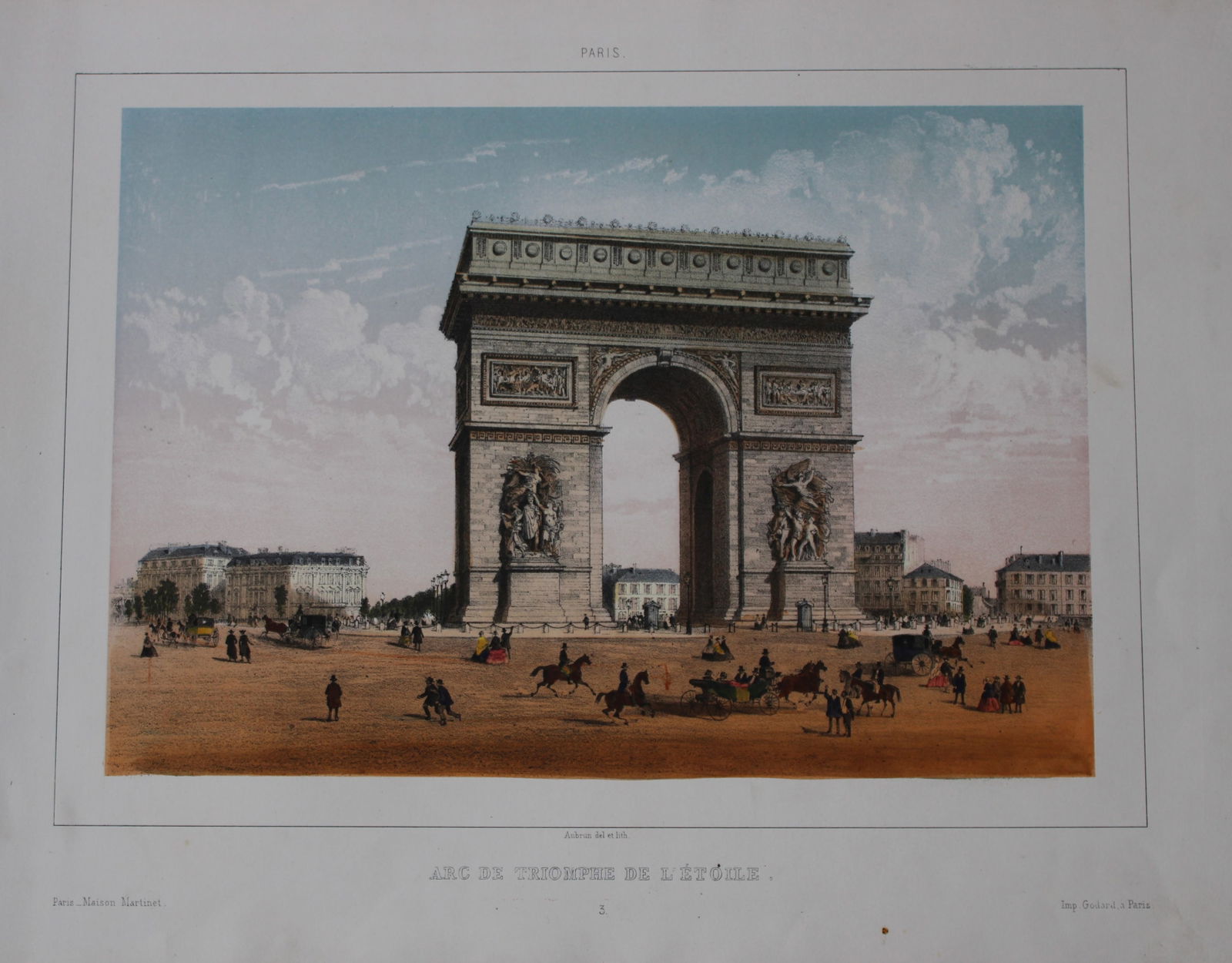 Arc de Triomphe de L'Etoile by Charles Rivière 1855 (1 of 2)