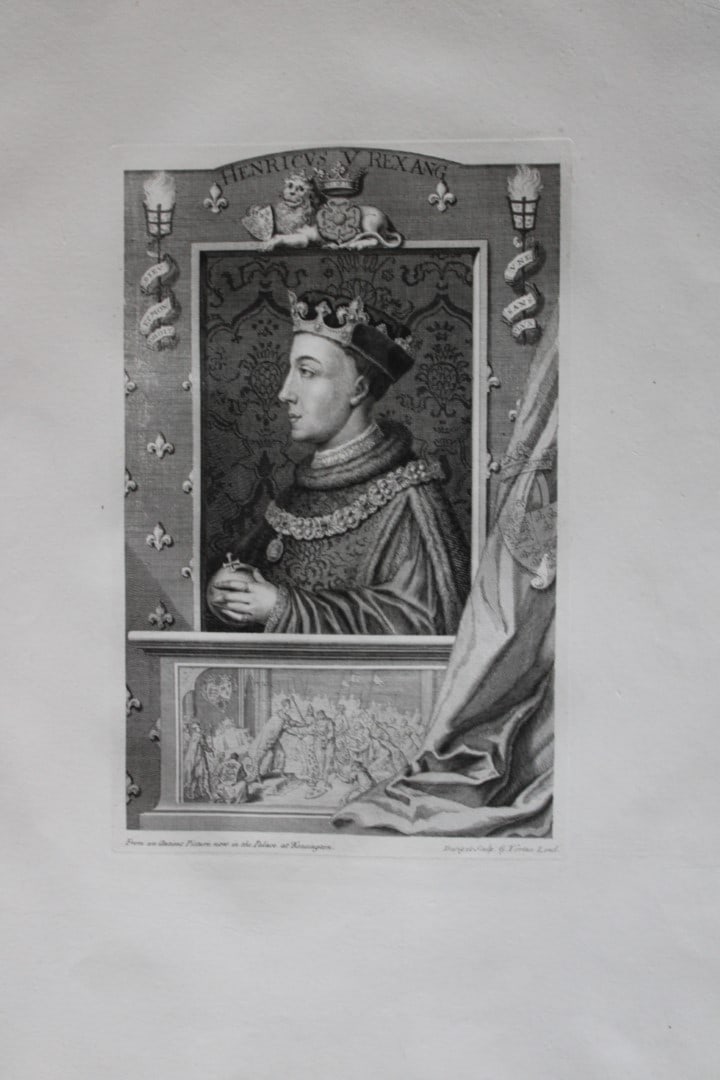 George Vertue - Rare folio engraving of Henry V 1736 (1 of 1)
