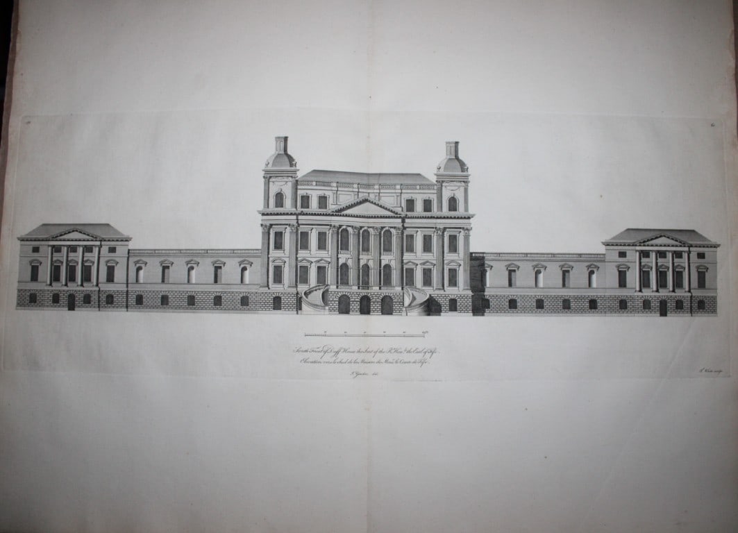 Vitruvius Britannicus 1771 - Duff House, Banffshire + Floor Plan (1 of 2)