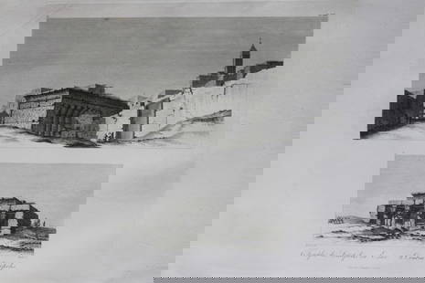 Baron Dominique Vivant Denon - Temple of Latopolis, Esne 1807: This is plate 31 from the Voyage dans la Basse et la Haute-Egypte pendant les campagnes du General Bonaparte by Dominique Vivant Denon. Published by Samuel Bagster, London 1807.The full details of the