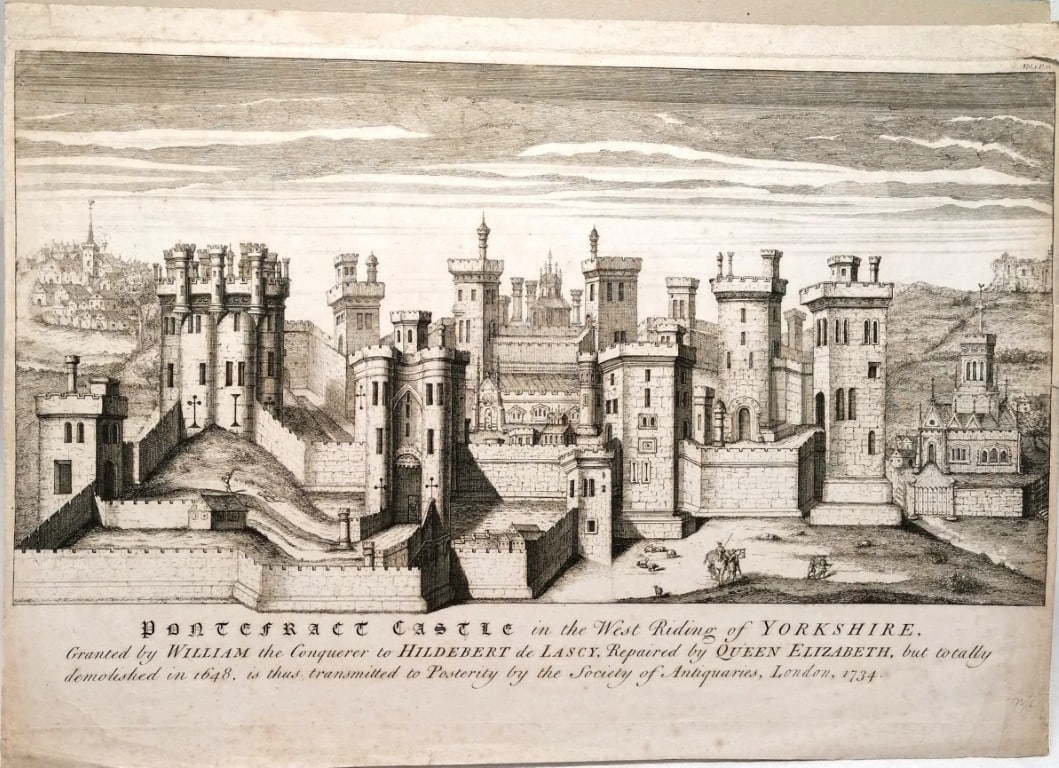 George Vertue - Pontefract Castle, Yorkshire 1734 (1 of 2)